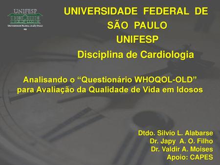 UNIVERSIDADE FEDERAL DE SÃO PAULO UNIFESP