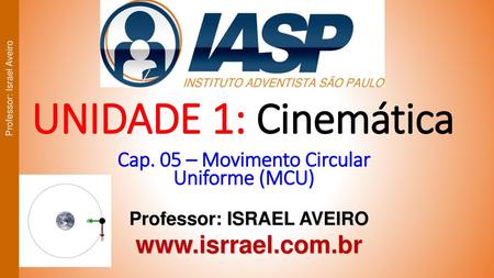 Cap. 05 – Movimento Circular Professor: ISRAEL AVEIRO