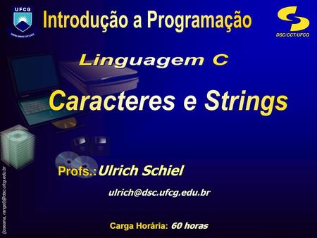 Introdução a Programação Linguagem C Caracteres e Strings