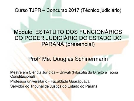 Profº Me. Douglas Schinermann