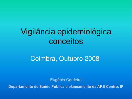 Vigilância epidemiológica conceitos