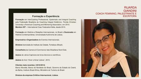 Rijarda Giandini Coach feminino, palestrante e escritora