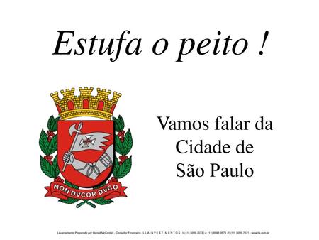 Vamos falar da Cidade de São Paulo