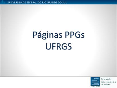 Páginas PPGs UFRGS.