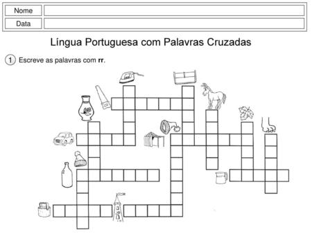 Língua Portuguesa com Palavras Cruzadas