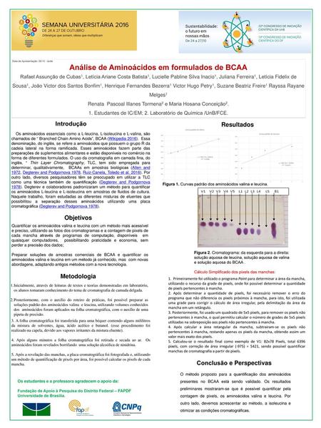 Análise de Aminoácidos em formulados de BCAA