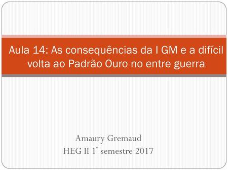 Amaury Gremaud HEG II 1º semestre 2017