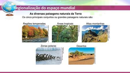 As diversas paisagens naturais da Terra