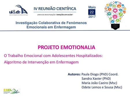 Investigação Colaborativa de Fenómenos Emocionais em Enfermagem