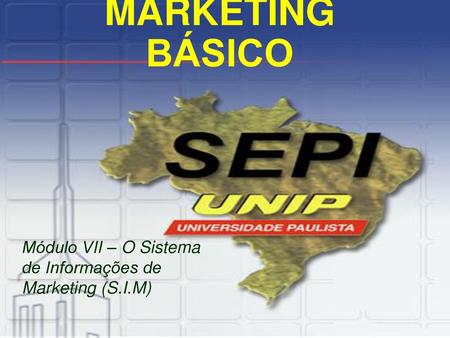 Módulo VII – O Sistema de Informações de Marketing (S.I.M)