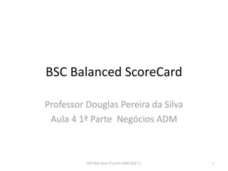BSC Balanced ScoreCard