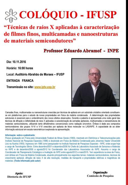 Professor Eduardo Abramof - INPE