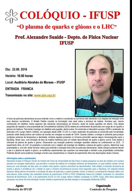 Prof. Alexandre Suaide - Depto. de Física Nuclear IFUSP