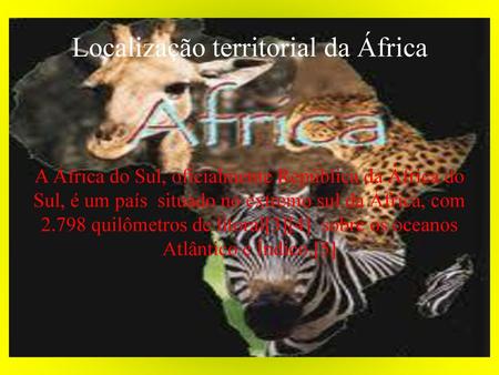Localização territorial da África