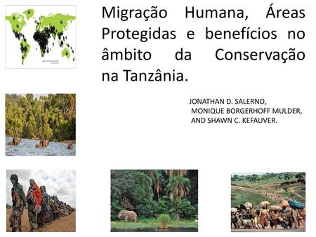 Migração Humana, Áreas Protegidas e benefícios no âmbito da Conservação na Tanzânia. JONATHAN D. SALERNO, MONIQUE BORGERHOFF MULDER, AND SHAWN C. KEFAUVER.