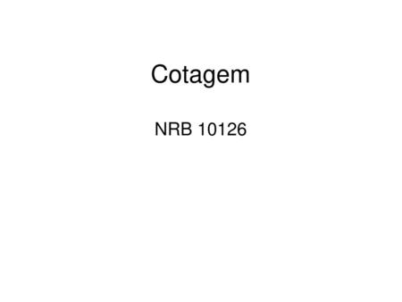 Cotagem NRB 10126.