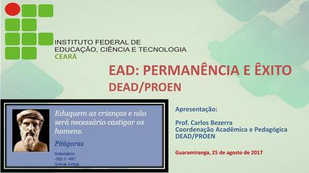EAD: PERMANÊNCIA E ÊXITO DEAD/PROEN