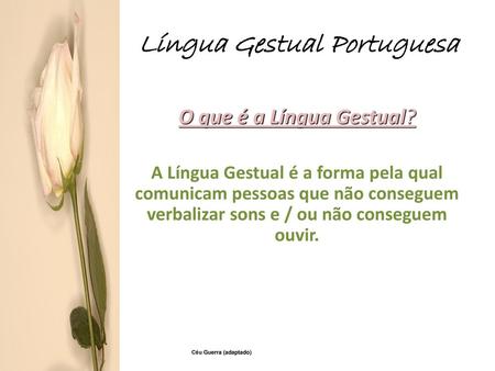 Língua Gestual Portuguesa