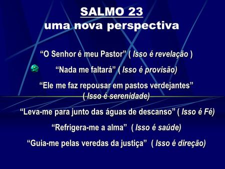 PPT - "O Senhor é meu pastor" PowerPoint Presentation - ID:4957848