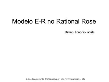 Modelo E-R no Rational Rose