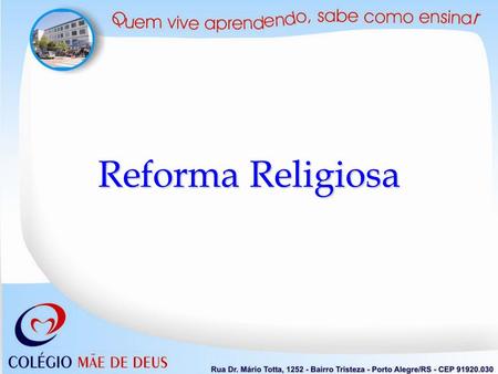 Reforma Religiosa.