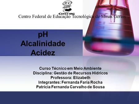 pH Alcalinidade Acidez