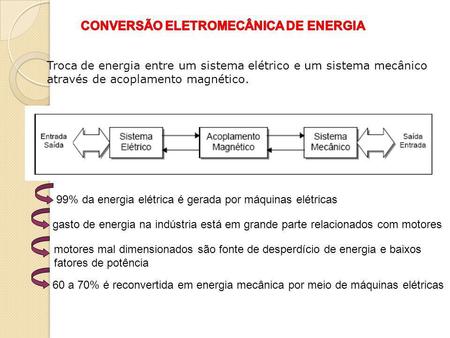 CONVERSÃO ELETROMECÂNICA DE ENERGIA