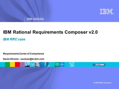 IBM Rational Requirements Composer v2.0