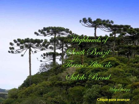Highlands of South Brazil Terras Altas do Sul do Brasil Helga design Clique para avançar.