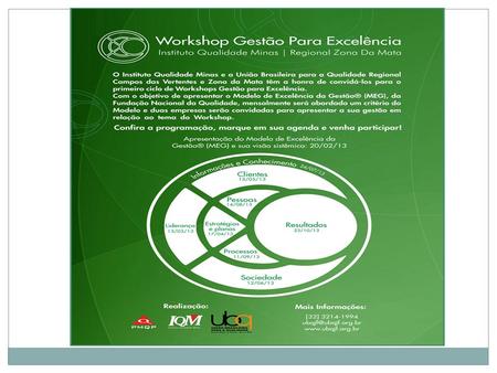 Workshop Liderança – Critério 1 do MEG ®