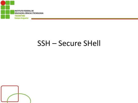 SSH – Secure SHell.