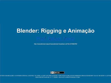 Blender: Rigging e Animação