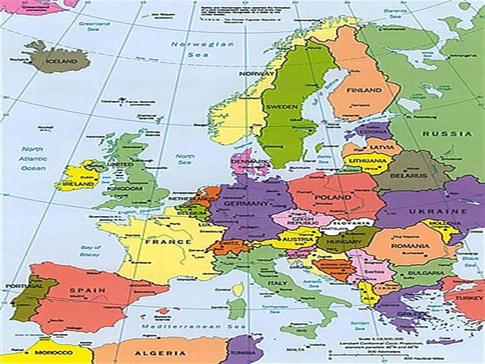 Mapa do norte da europa com fronteiras dos países da escandinávia