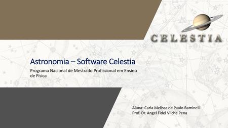 Astronomia – Software Celestia