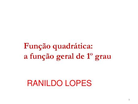 Prof. Ranildo Lopes - FACET