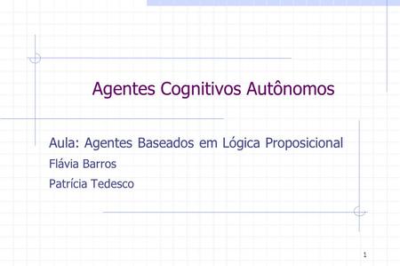 Agentes Cognitivos Autônomos