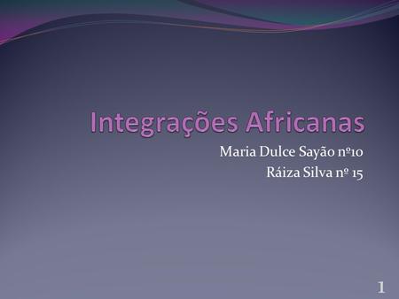 Integrações Africanas