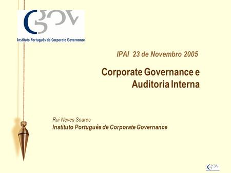 Corporate Governance e Auditoria Interna