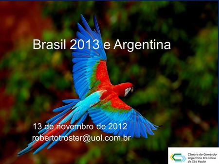 1 Brasil 2013 e Argentina 13 de novembro de 2012