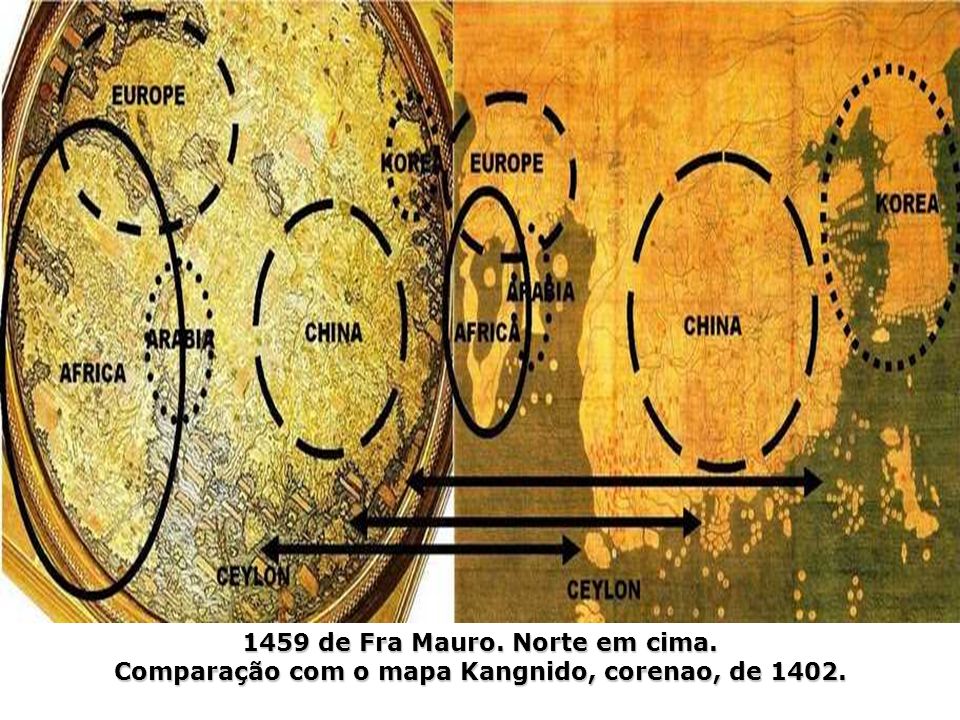 Detalhe do Mapa-Múndi de Fra Mauro 1459 -Este é uma cópia do mapa