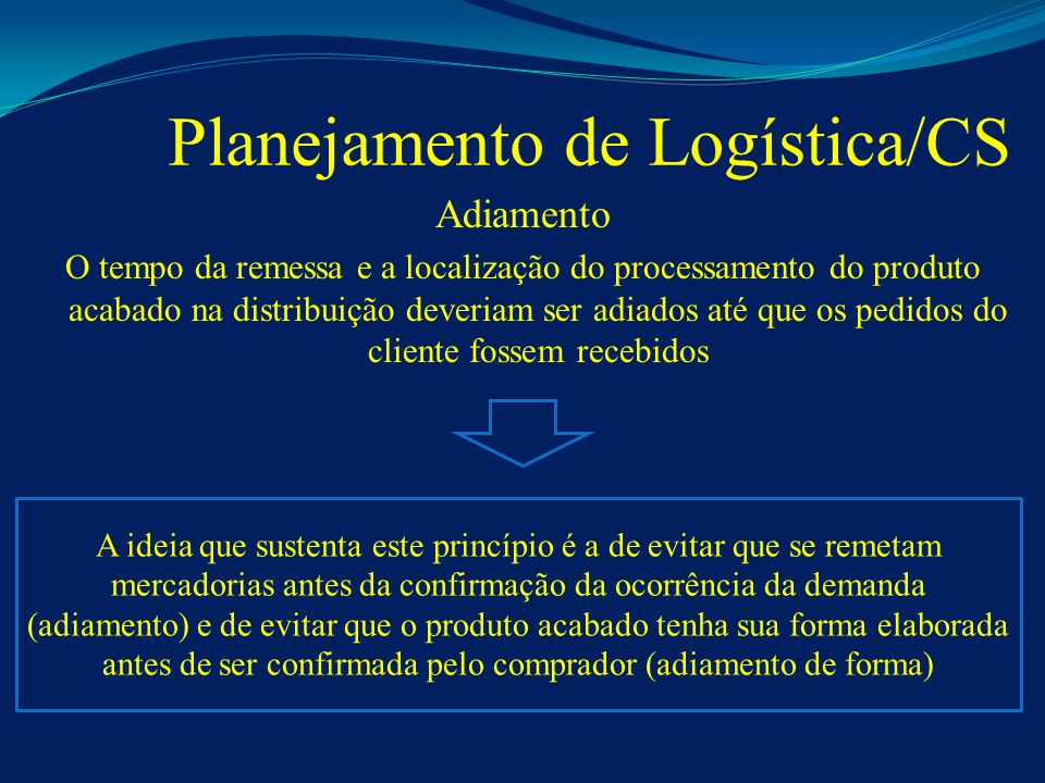 Planejamento de Logística/CS