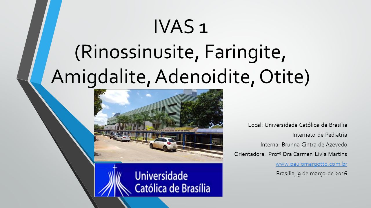 IVAS 1 (Rinossinusite, Faringite, Amigdalite, Adenoidite, Otite)
