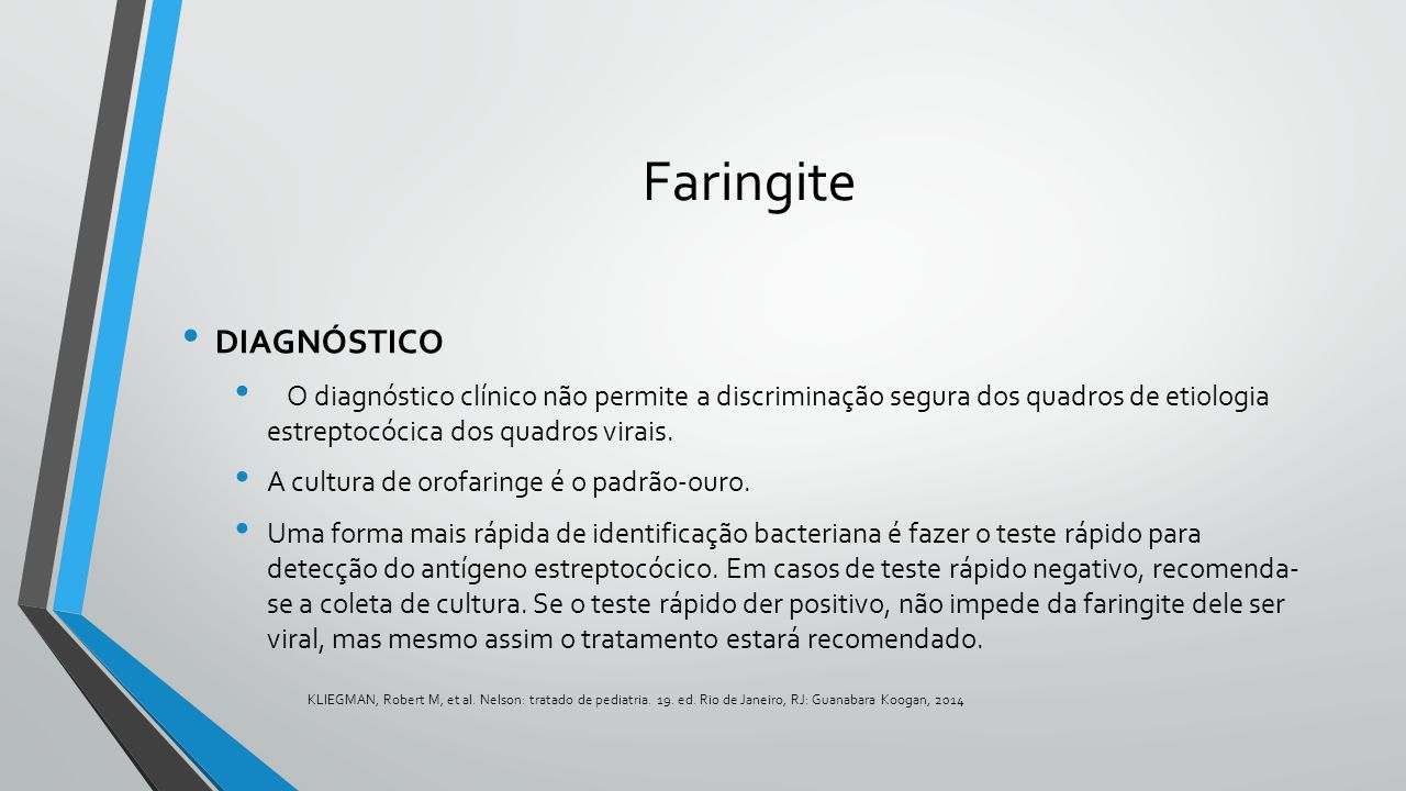 Faringite DIAGNÓSTICO