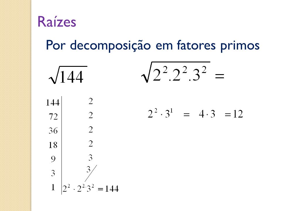 Como simplifica a raiz quadrada de √72? 
