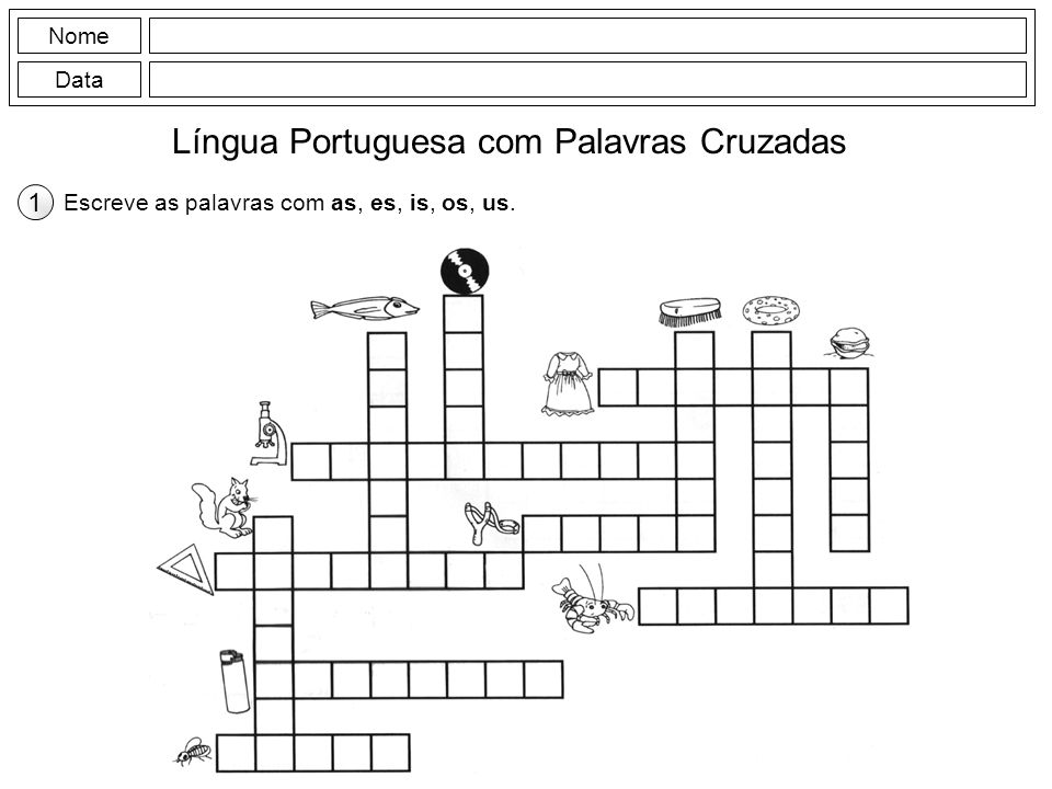 Palavras Cruzadas - Só Português