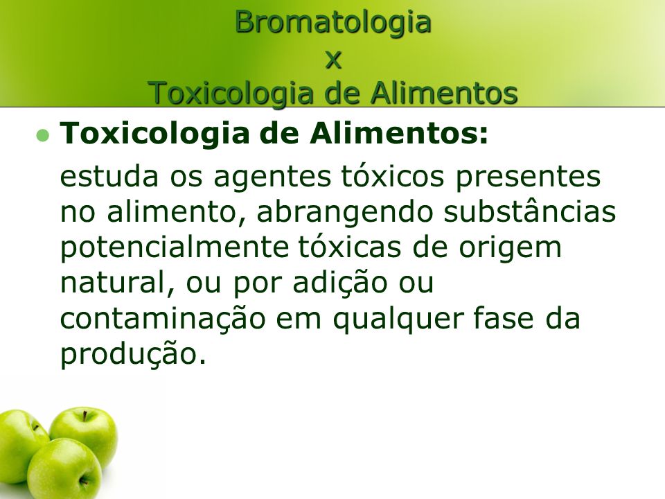 toxicologia de alimentos