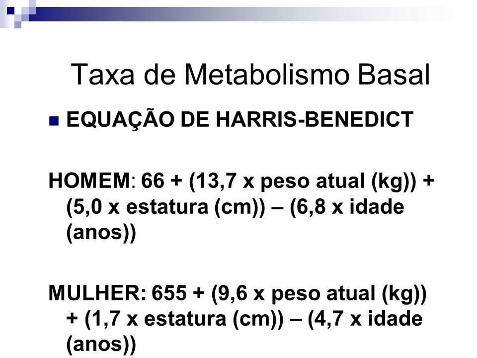 Taxa de Metabolismo Basal