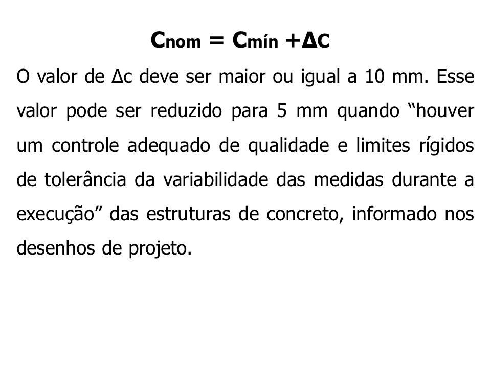 Cnom = Cmín +ΔC