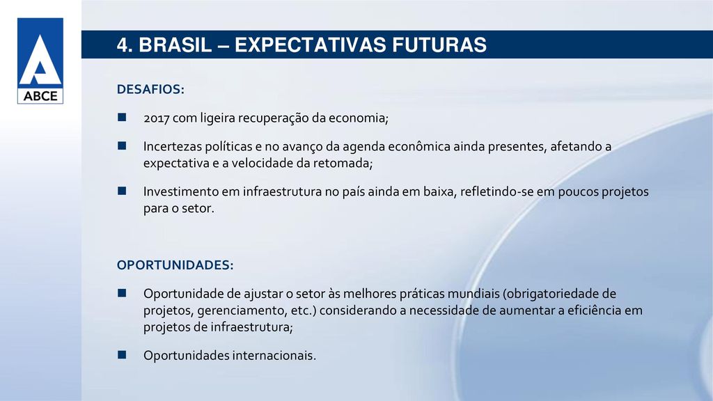 4. BRASIL – EXPECTATIVAS FUTURAS