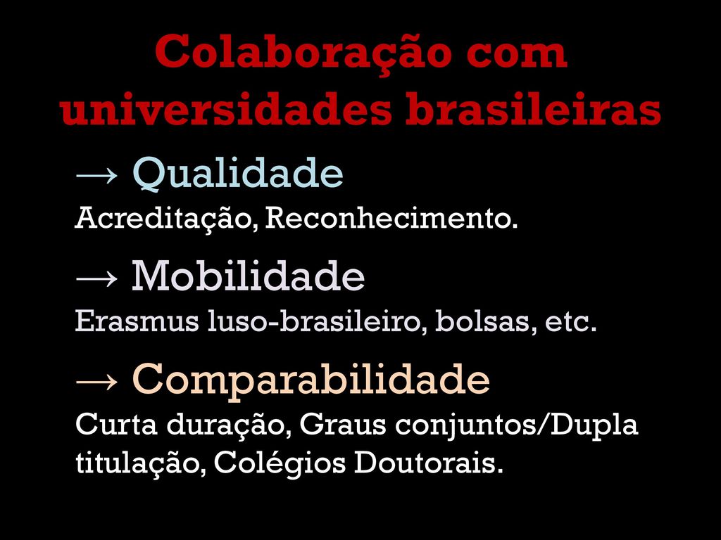 Colaboração com universidades brasileiras